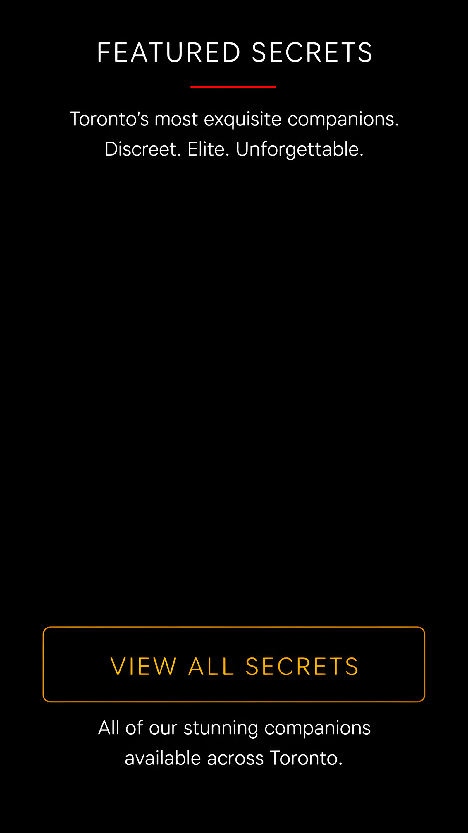 Featured Secrets mobile artwork with an area reserved for current profile photographs.